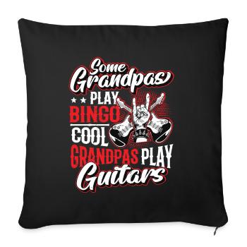 Coole Opas spielen Gitarre - Sofakissenbezug 45 x 45 cm - Schwarz - Vorne