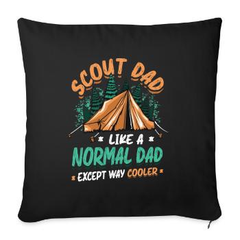 Scout Dad like a normal dad, only much cooler - Sofa pillowcase 17,3'' x 17,3'' (45 x 45 cm) - black - Front