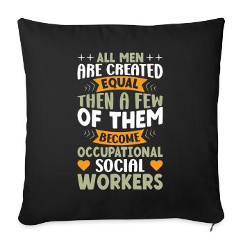 All Men Are Created Equal - Sofakissenbezug 45 x 45 cm - Schwarz - Vorne