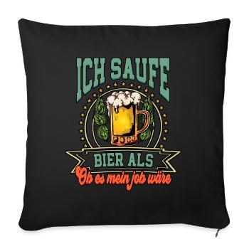 Bier - Sofakissenbezug 45 x 45 cm - Schwarz - Vorne