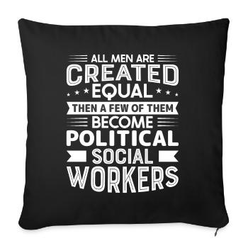All Men Are Created Equal - Sofakissenbezug 45 x 45 cm - Schwarz - Vorne
