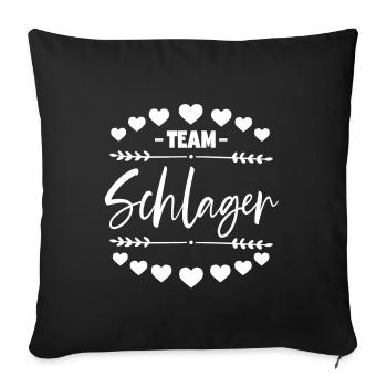 Schlagerparty Frauen Team Schlager - Sofakissenbezug 45 x 45 cm - Schwarz - Vorne