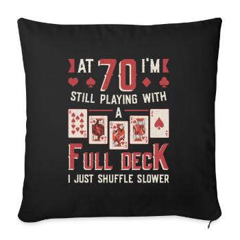 Avec soixante-dix jeux, 70e anniversaire - Housse de coussin décorative 45 x 45 cm - noir - Devant
