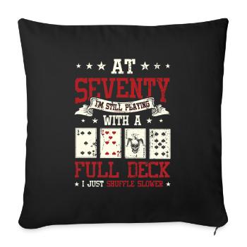 Avec soixante-dix jeux, 70e anniversaire - Housse de coussin décorative 45 x 45 cm - noir - Devant
