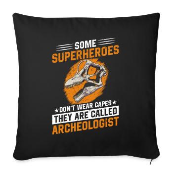 Archaeology Job Profession Work Archaeologist - Sofa pillowcase 17,3'' x 17,3'' (45 x 45 cm) - black - Front