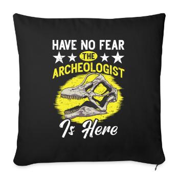 Archaeology Job Profession Work Archaeologist - Sofa pillowcase 17,3'' x 17,3'' (45 x 45 cm) - black - Front