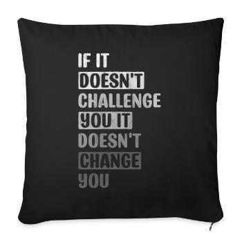Motivate Inspire Encouragement Positivity Slogan - Sofakissenbezug 45 x 45 cm - Schwarz - Vorne