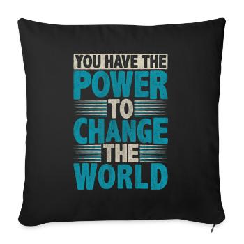 Motivate Inspire Encouragement Positivity Slogan - Sofakissenbezug 45 x 45 cm - Schwarz - Vorne