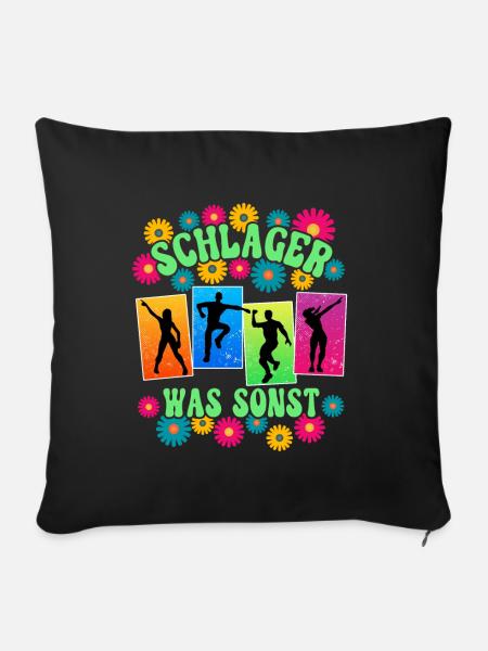 Schlagerparty Schlager - Sofakissenbezug 45 x 45 cm - Schwarz