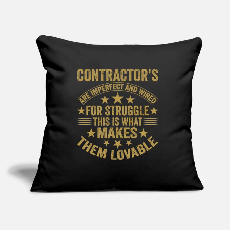 Entrepreneur général Construction Bricoleur Constructeur Housse de coussin décorative 45 x 45 cm