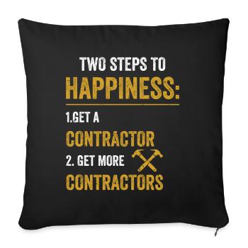 General Contractor Construction Handyman Builder - Sofa pillowcase 17,3'' x 17,3'' (45 x 45 cm) - black - Front