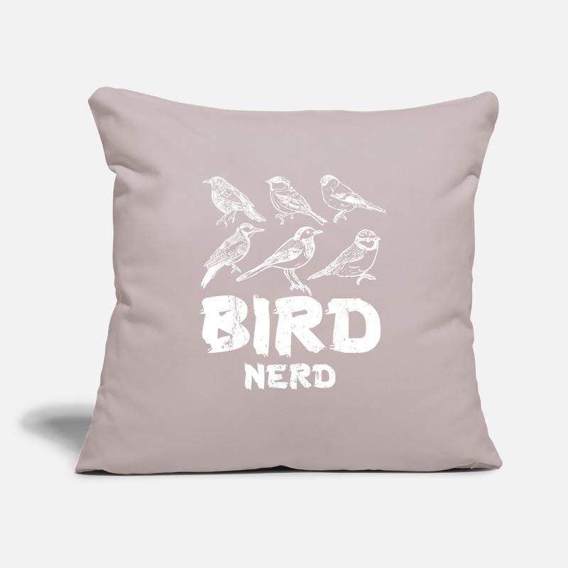 Observation des oiseaux Nerd Housse de coussin décorative 45 x 45 cm
