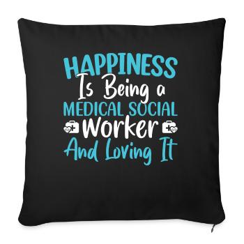 Medical Social Worker In Progress Job Occupation - Sofakissenbezug 45 x 45 cm - Schwarz - Vorne