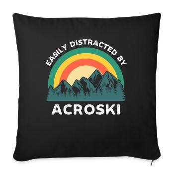 Facilement distrait par Acroski - Housse de coussin décorative 45 x 45 cm - noir - Devant