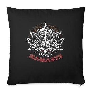 Yoga Meditation Lotus Flower Namaste Yoga - Sofa pillowcase 17,3'' x 17,3'' (45 x 45 cm) - black - Front