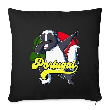 Portugal Football - Housse de coussin décorative 45 x 45 cm - noir - Devant
