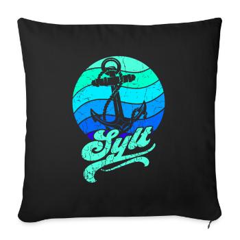 Sylt - Sofakissenbezug 45 x 45 cm - Schwarz - Vorne