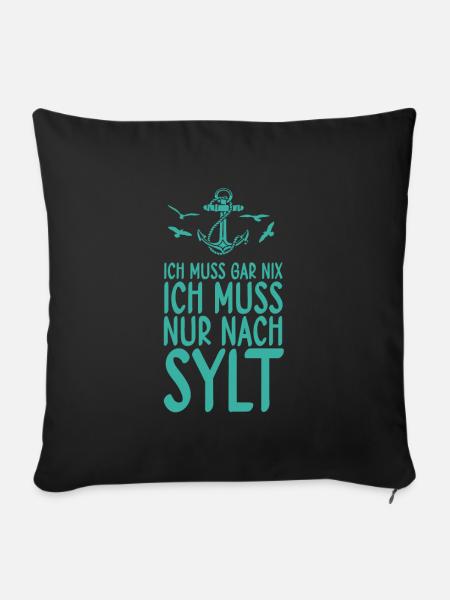 Sylt - Sofakissenbezug 45 x 45 cm - Schwarz