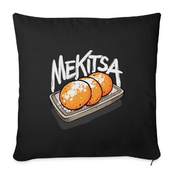 Mekitsa Food Bulgarian Cuisine Mekitsa - Sofakissenbezug 45 x 45 cm - Schwarz - Vorne