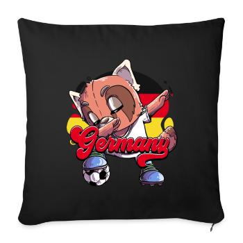 Allemagne Football - Housse de coussin décorative 45 x 45 cm - noir - Devant