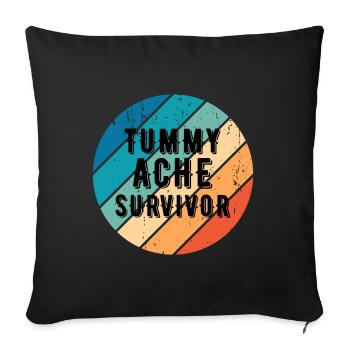 Tummy Ache Survivor Vintage Sunset - Sofa pillowcase 17,3'' x 17,3'' (45 x 45 cm) - black - Front