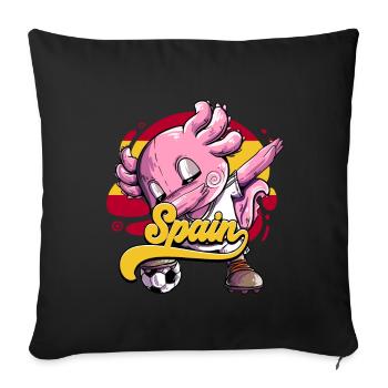 Espagne Football - Housse de coussin décorative 45 x 45 cm - noir - Devant