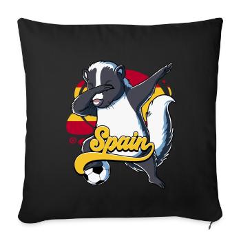 Spanien Fußball - Sofakissenbezug 45 x 45 cm - Schwarz - Vorne