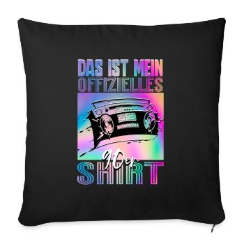 90er Jahre - Sofakissenbezug 45 x 45 cm - Schwarz - Vorne