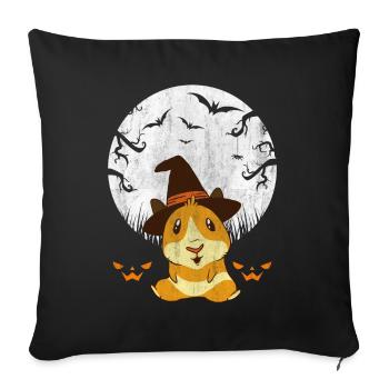 Halloween Hamster Pumpkins Scary Bat - Sofa pillowcase 17,3'' x 17,3'' (45 x 45 cm) - black - Front