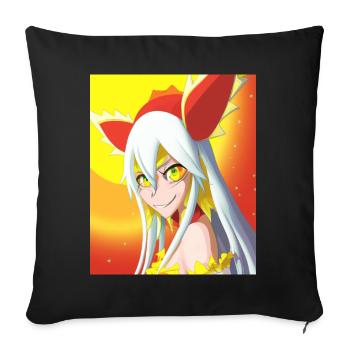 Japan Anime Drawing - Sofa pillowcase 17,3'' x 17,3'' (45 x 45 cm) - black - Front