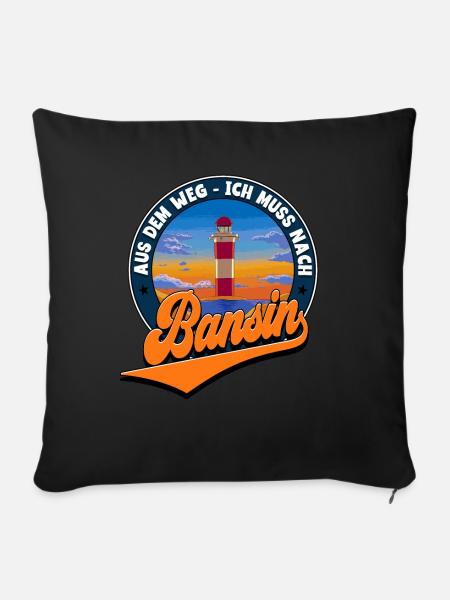 Bansin - Sofakissenbezug 45 x 45 cm - Schwarz