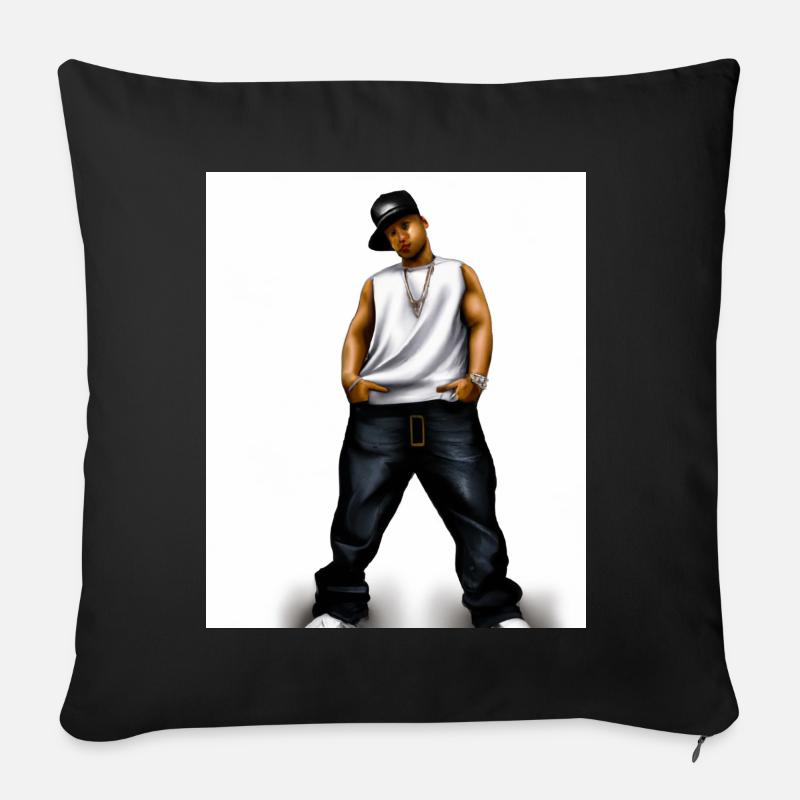 Hip Hopper Rapper - Sofa pillowcase 17,3'' x 17,3'' (45 x 45 cm) - black