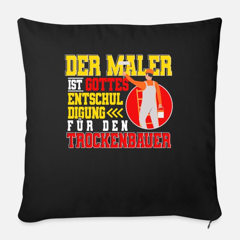 Maler - Sofakissenbezug 45 x 45 cm - Schwarz