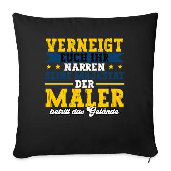 Maler - Sofakissenbezug 45 x 45 cm - Schwarz - Vorne
