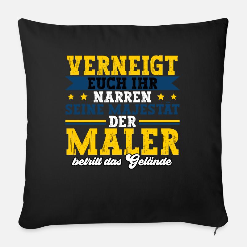 Maler - Sofakissenbezug 45 x 45 cm - Schwarz