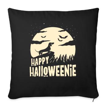 Funny Weiner Dog Moon Dachshund Halloween Gift - Sofa pillowcase 17,3'' x 17,3'' (45 x 45 cm) - black - Front