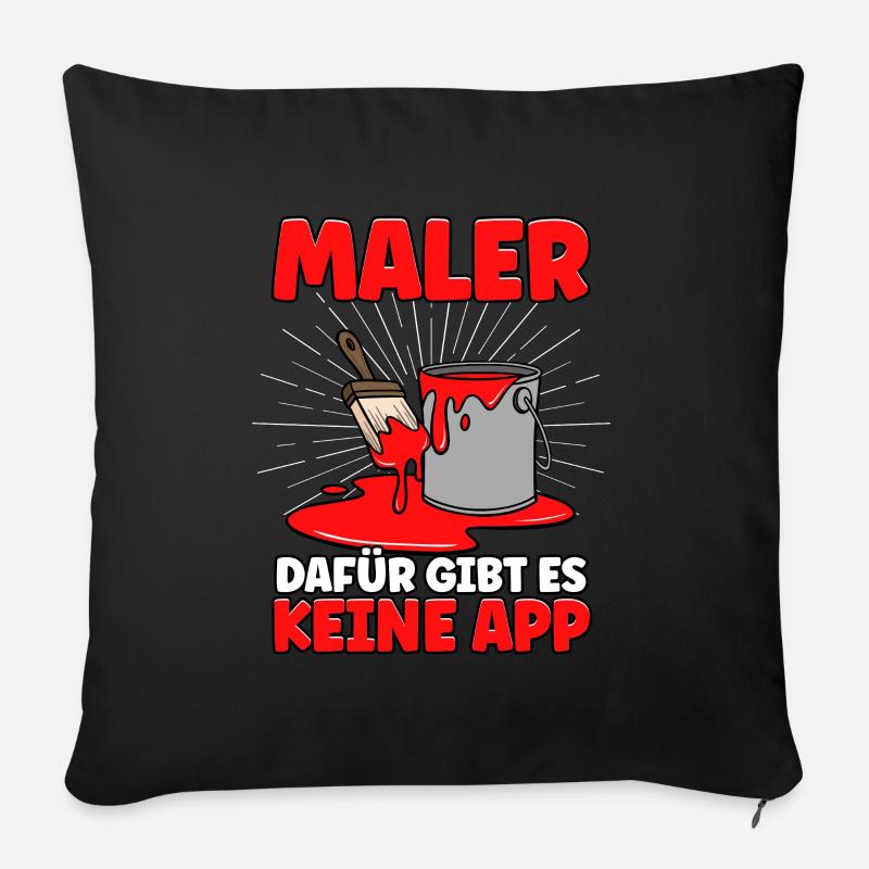 Maler - Sofakissenbezug 45 x 45 cm - Schwarz