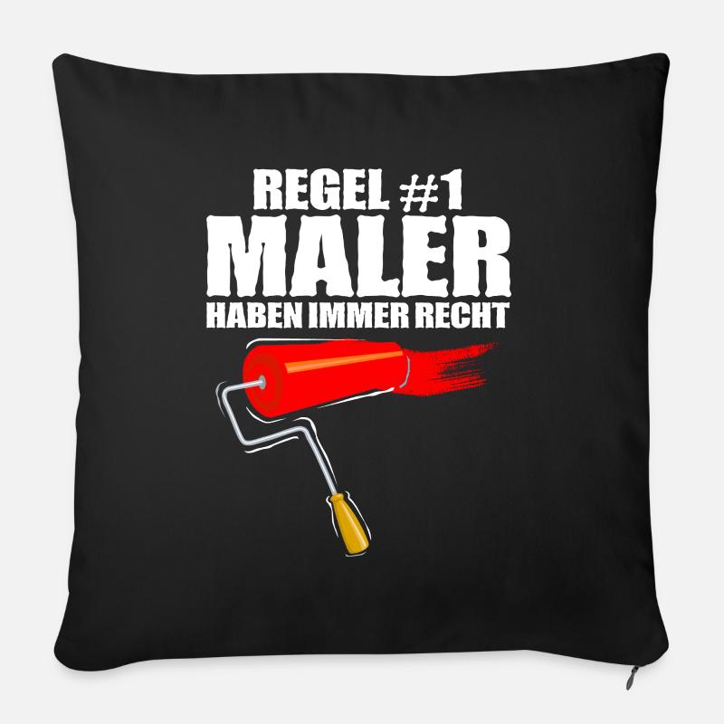Maler - Sofakissenbezug 45 x 45 cm - Schwarz