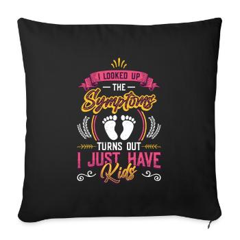 J’ai cherché les symptômes. - Housse de coussin décorative 45 x 45 cm - noir - Devant