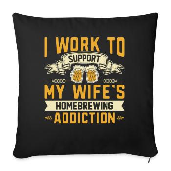Homebrewing Beer Brewing Alcohol Drinker Alcoholic - Sofakissenbezug 45 x 45 cm - Schwarz - Vorne
