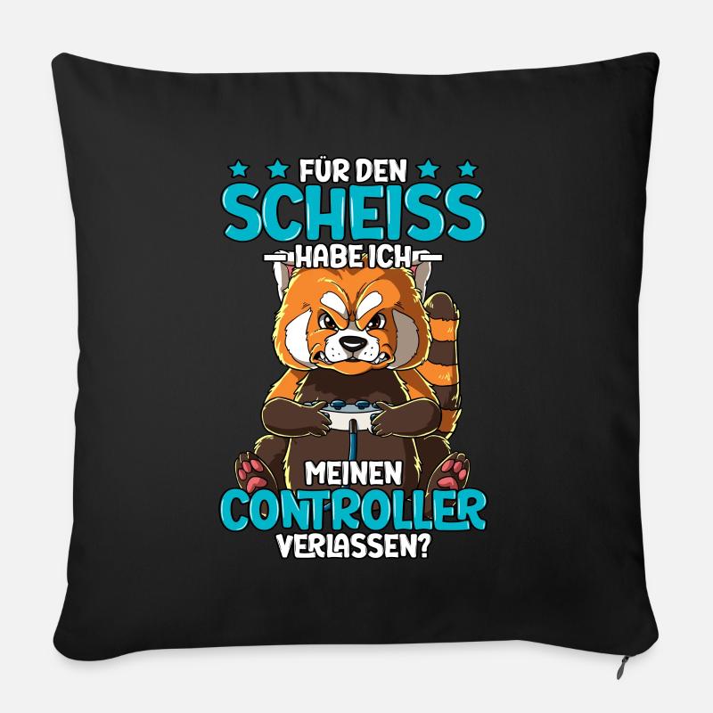 Zocken Gaming - Sofakissenbezug 45 x 45 cm - Schwarz