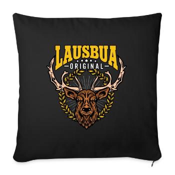 Lausbua - Sofakissenbezug 45 x 45 cm - Schwarz - Vorne