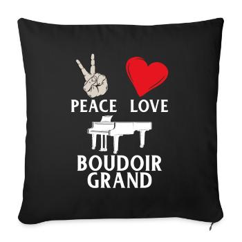 Boudoir Piano à Queue Instrument de Musique - Housse de coussin décorative 45 x 45 cm - noir - Devant