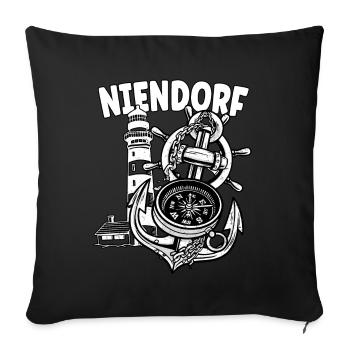 Niendorf - Housse de coussin décorative 45 x 45 cm - noir - Devant