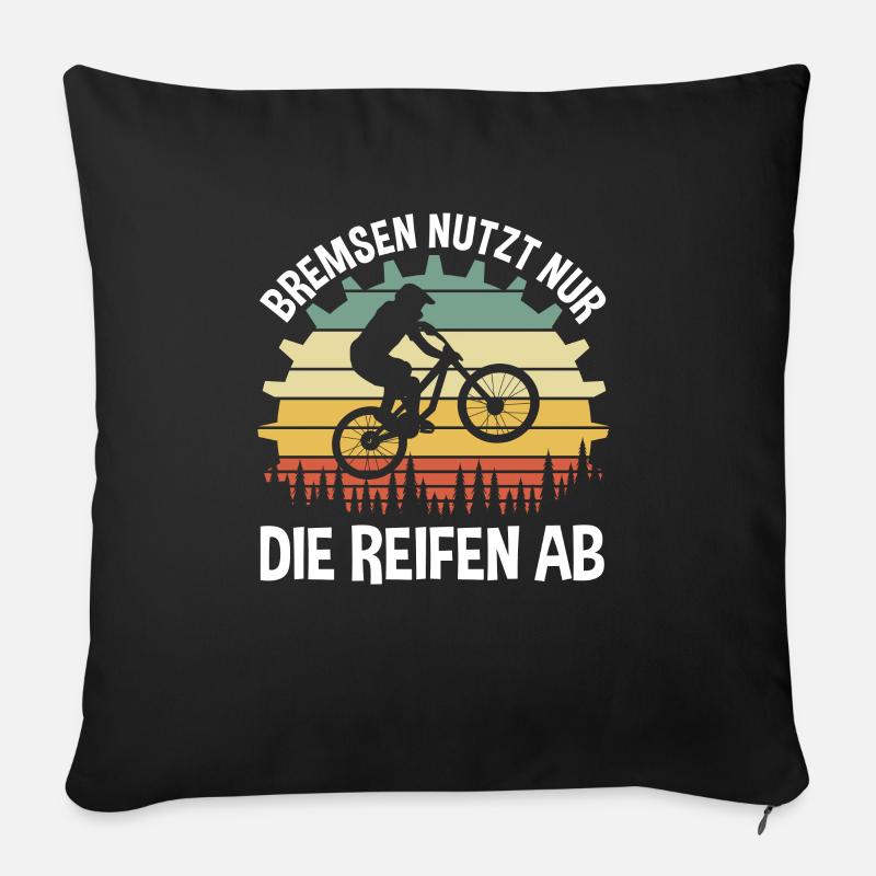 Bremsen nutzt nur die Reifen ab - Sofakissenbezug 45 x 45 cm - Schwarz
