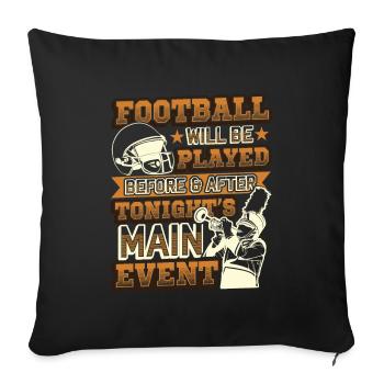Football Halftime Show Main Event - Sofa pillowcase 17,3'' x 17,3'' (45 x 45 cm) - black - Front