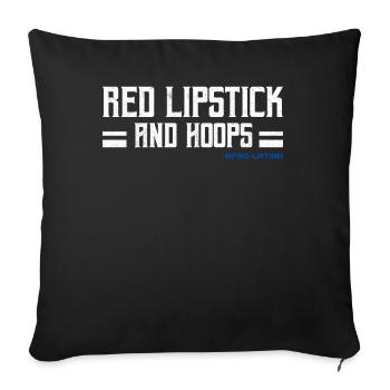 Red Lipstick And Hoops Pride Latin America Latina - Sofakissenbezug 45 x 45 cm - Schwarz - Vorne