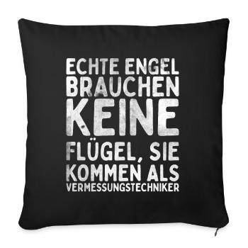Vermessungstechniker Landvermesser Tolle - Sofakissenbezug 45 x 45 cm - Schwarz - Vorne