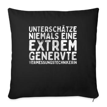 Vermessungstechniker Landvermesser Tolle - Sofakissenbezug 45 x 45 cm - Schwarz - Vorne