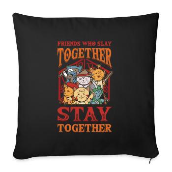Amis qui se tiennent ensemble, restent ensemble Rpg - Housse de coussin décorative 45 x 45 cm - noir - Devant
